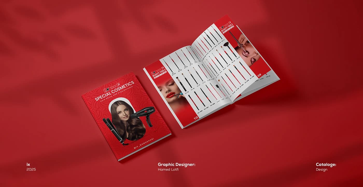 Special Cosmetics bound catalogue and product spreads